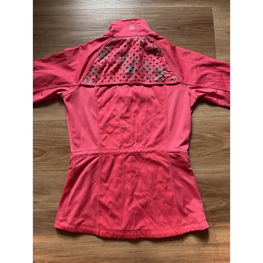Athleta‎ Womens sz XXS Coral Half Mile Full Zip Athletic Jacket Back dye cut - Picture 5 of 8